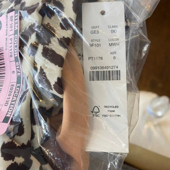 J.Crew Womens $118 Ruched Cup One Piece Swimsuit Leopard Print Size 6 BF101 - Picture 7 of 8